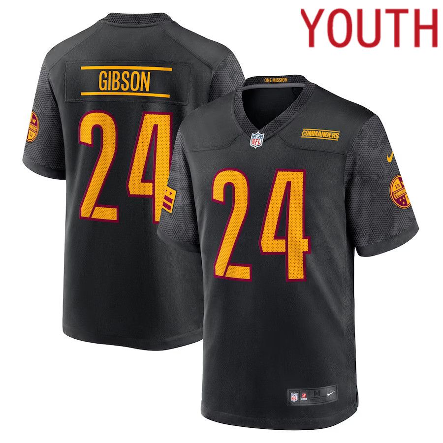 Youth Washington Commanders #24 Antonio Gibson Nike Black Alternate Game NFL Jersey